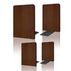 Brosisincorp Walnut Wood Book Ends for Shelves - Hand Polished