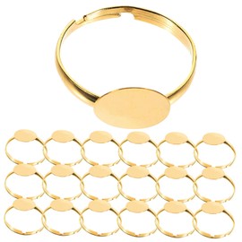 TEHAUX 100pcs DIY Ring Blanks Jewelry Making Kit Adjustable Ring Bases for Women