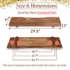 Premium Acacia Wood Bathtub Tray Caddy with Adjustable Legs, Minimalistic