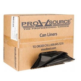 PRO SOURCE 60 Gallon Size Black Heavy-Duty 2 mil LDPE Trash Bags (Pack of 100)