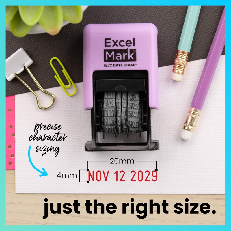 ExcelMark 1822 Date Stamp – Perfect for Shipping, Receiving, Expiration