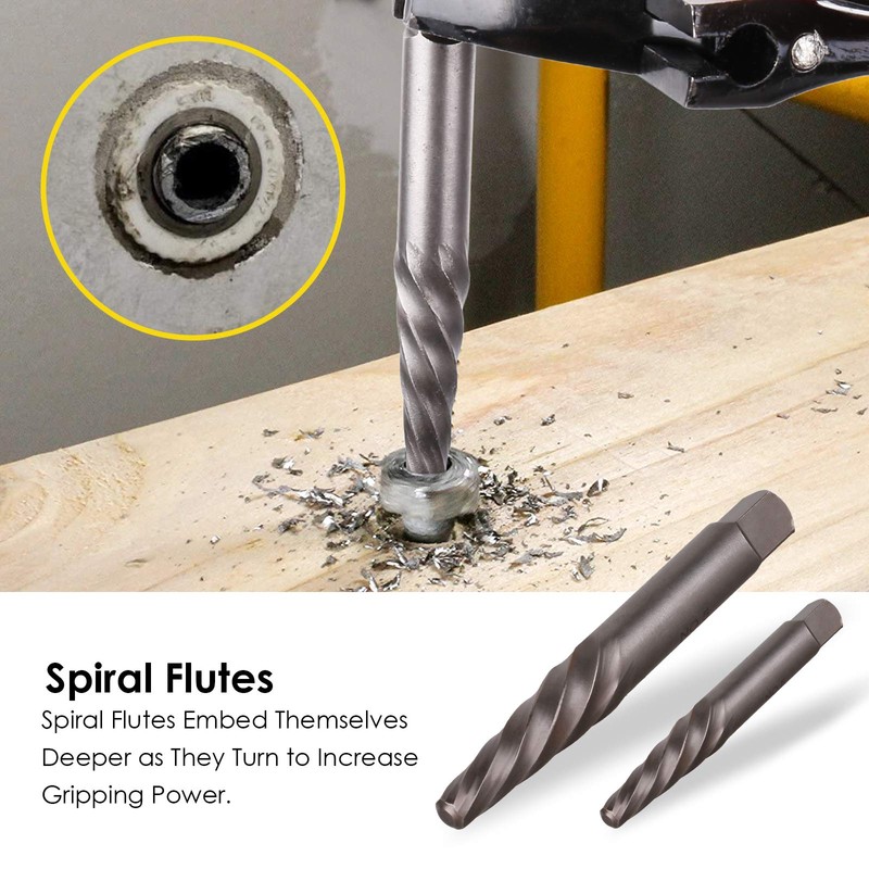 Topec 49pcs Screw Extractor/Drill Bit Set, professional remove set for