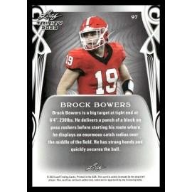 2023 Leaf Trinity Brock Bowers Rc #97