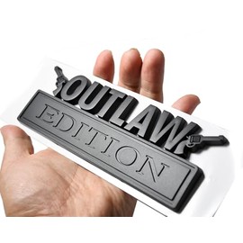 2x OUTLAW EDITION Badge,OUTLAW Emblem,Nameplate,for Car Pickup Motorcycle
