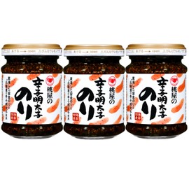 Momoya Spicy Cod Roe Seaweed 3.3 oz (95 g) x 3 Pieces (Nori Tsukudani Boiled in Hokkaido Spicy Cod Roe with Rice)