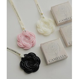 Aroma Soy Wax Sachets,3PACK Exquisite Carved Camellia Flower Long Lasting Essential Oil Floral Tablets for Wardrobe,Car,Drawers and Home Decor,Ideal Gift Set for Mom and Sister