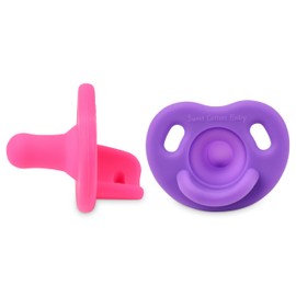 Sweet Cotton Baby Pacifier – Soft Silicone – 0-36 Months – BPA Free – Natural Latch – Lightweight, Dishwasher Safe – for Newborns, Infants, Toddlers