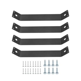 ZUDKSUY 8Pcs Inside Mount Angle Bracket 7" x 1-1/3", Steel Corner Braces 45 Bracket, 6 Hole Heavy Duty Corner Brace Support for Woodworking Structural Support (3mm Thickness)