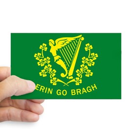CafePress Erin Go Bragh Flag Rectangle Sticker Rectangle Bumper Sticker Car Decal