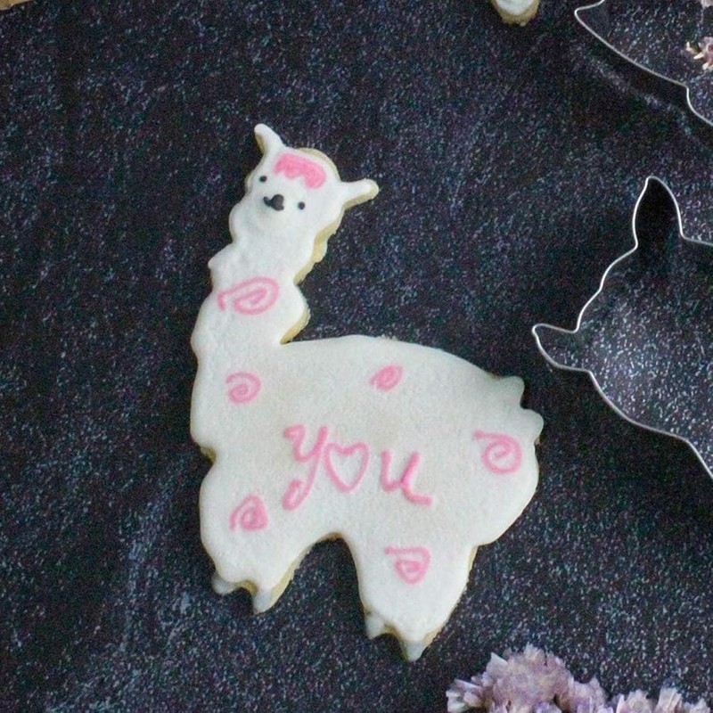 Cute Alpaca Cookie Molds Set 3 Sets Stainless Steel Pancake