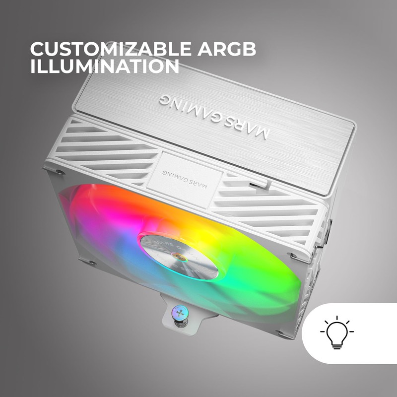 MARS GAMING MCPU-X5ARGB, CPU Cooler 280W TDP, 5x New Generation