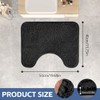 AUAUY Non-Slip Toilet Mat, U-Washable Toilet Rug with Cut-Out, Soft