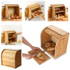 G.a HOMEFAVOR Bread Box, 2 Layer Bamboo Bread Boxes for