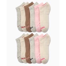 Nautica Women's Athletic Socks - Cushioned Low Cut Ankle Socks (12 Pack), Size 4-10, Neutral Assorted