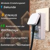 NOVKIT Digitale Zeitschaltuhr Steckdose für den Außenbereich mit 8 sekundengenaue