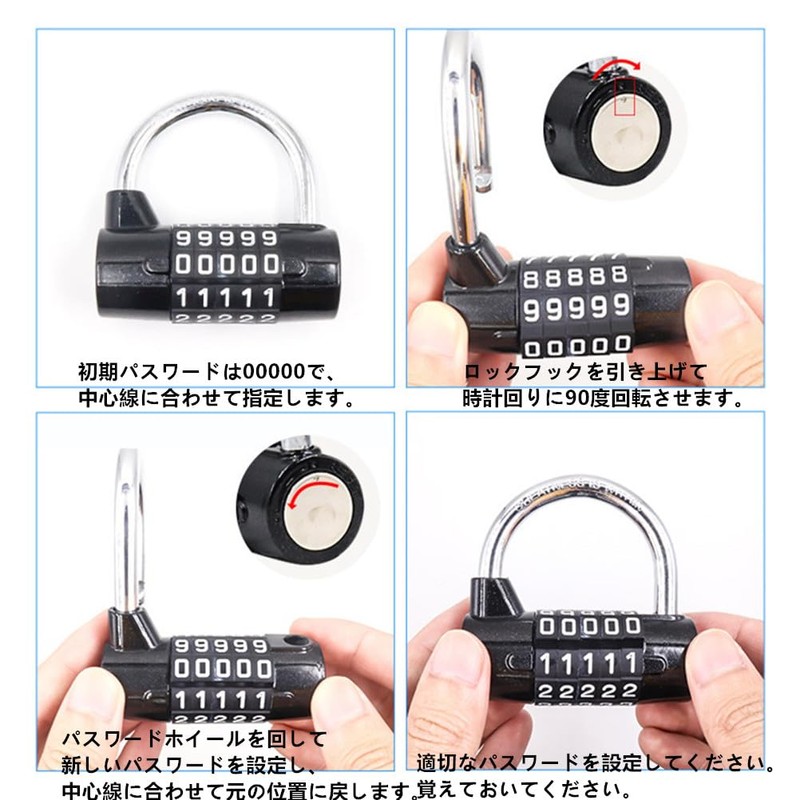 YAVINCOL 3pcs Wire Lock Door Lock Padlock Wire Padlock Dial
