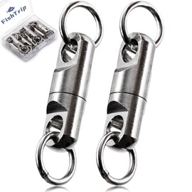 FishTrip Heavy Duty Swivels Fishing Tackle, 10pcs Big Game Bullet Swivels Saltwater for Surf Fishing Sea Catfish (Size 8