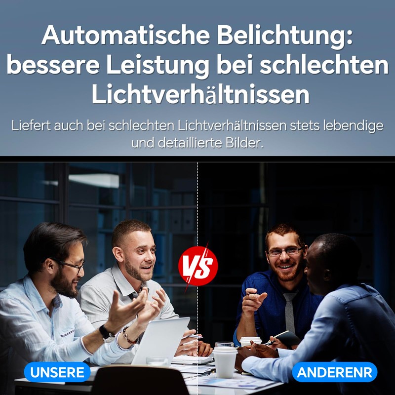 N newline PC Webcam 4k/30fps mit 2 Mikrofonen mit Rauschunterdrückung,