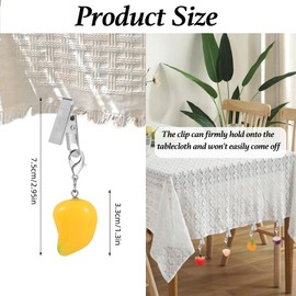 LEGENTLISUR Set of 10 Mixed Fruits Tablecloth Weights Clips Tablecloth Decoration Tablecloth Weights Outdoor Cute Tablecloth Weights Heavy for Home Picnic Camping Party