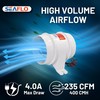 SEAFLO 4" in-Line Marine Bilge Air Blower - 12V, 235