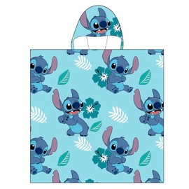Jay Franco & Sons, Inc. Lilo & Stitch- Hooded Towel Kids Poncho Palm Leaves