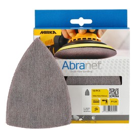 Mirka Abranet Delta Triangle Net Disc / 4x6x6 inch/Grit 120 /Sandpaper Sanding Discs Hook and Loop / 10 pcs / ‎9A-219-120RP