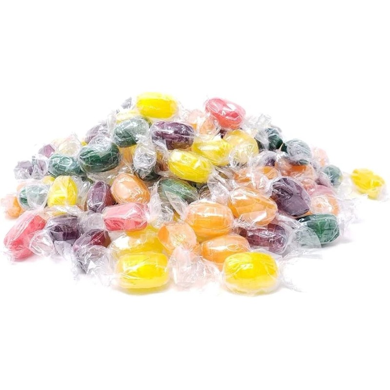 Colombina Assorted Fruit Flavored Barrels, Individually Wrapped Bulk Hard Candy