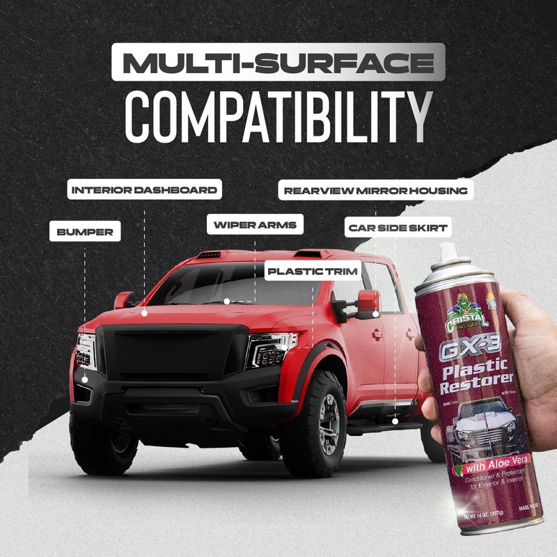 Cristal Products GX-3 Plastic Restorer – Black Plastic Restorer for