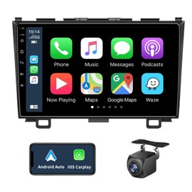 4GB+32GB 5G WiFi Car Stereo for Honda CRV 2007-2011 Radio with Wireless CarPlay Android Auto-9.2 Inch Touch Screen with Mirror Link Bluetooth GPS Navigation FM RDS SWC