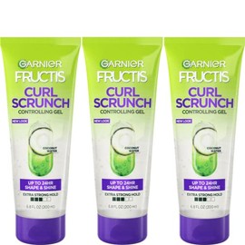 Garnier Garnier Fructis Style Curl Scrunch Controlling Gel for Shape & Shine, 6.8 Fl Oz, 3 Count (Packaging May Vary)