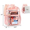 ZORFIN Clear Backpack Heavy Duty for School – 17in Transparent