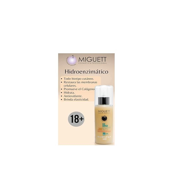 Gel Facial Hidroenzimático, Antioxidante con Ceramidas y Glucoproteínas, 150 ml