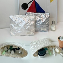 Ribbon Quilted Zipper Pouch / 리본누빔지퍼파우치