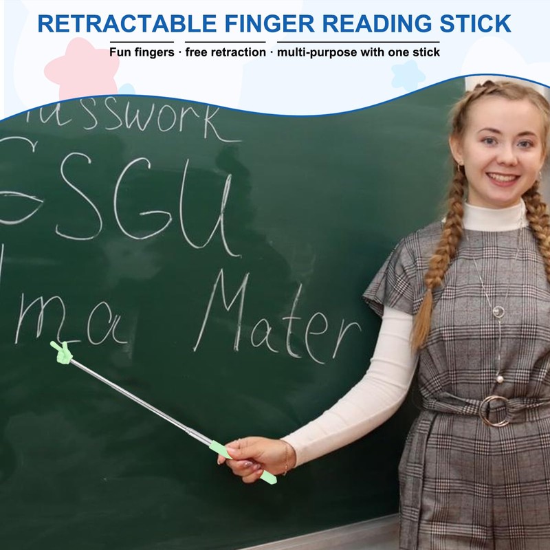 Pack of 5 Pointing Sticks, Extendable Finger, 68 cm, Multifunctional