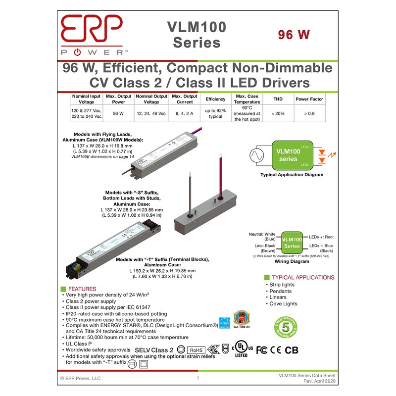 ERP POWER VLM100W-24 VLM series 100 W 24V - 1