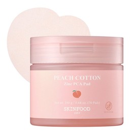 Skinfood Peach Soft Zinc PCA Pads, 70 sheets, 1 piece / 스킨푸드 피치뽀송 징크피씨에이 패드, 70매입, 1개