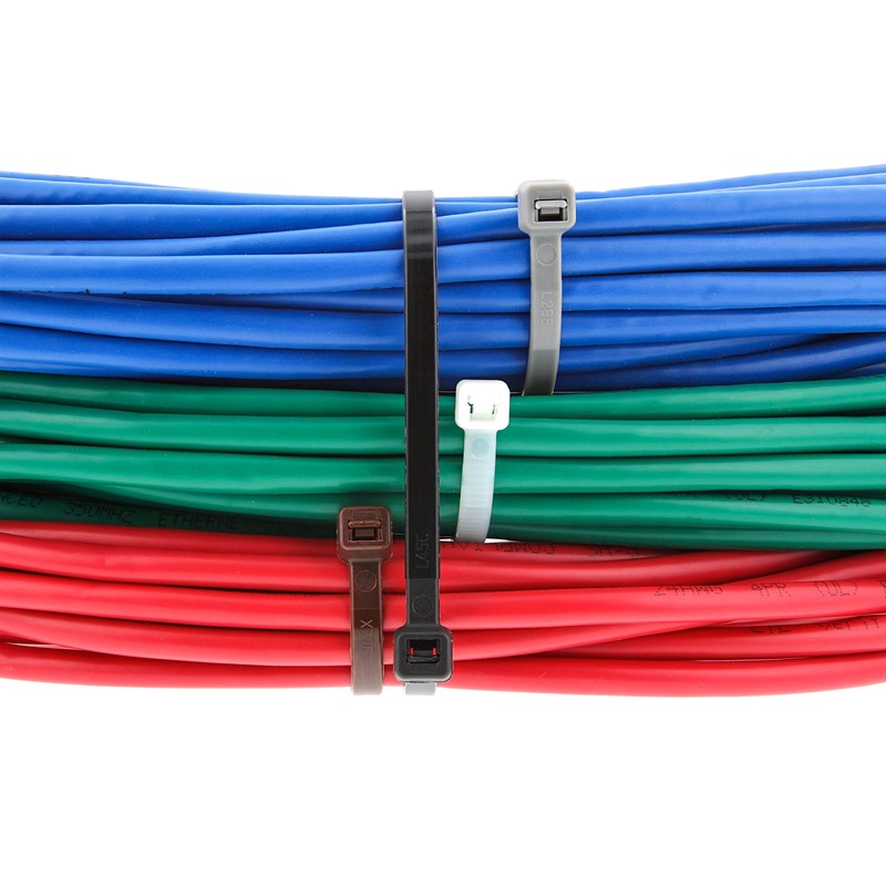 8 Inch Black Standard Nylon Cable Tie - 100 Pack