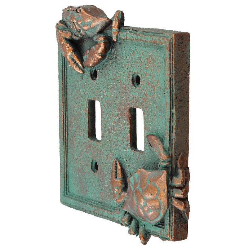 Top Brass Nautical Crab Starfish and Seashell Beach Electrical Cover