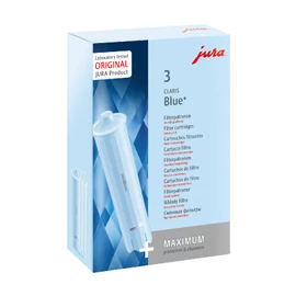 JURA Originale – CLARIS Blue+ cartuccia filtrante con il Plus di igiene – Certificazione TÜV – Confezione da 3 – 24231