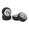 4PCS RC Car Tires,1/10 RC Wheels Strong Cushioning RC Tires