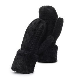 XuoAz Adult-Winter-Warm-Mittens Thermal-Fleece-Gloves Knit Cute-Mittens for Women Cold Weather
