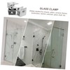 LIFKOME 8pcs Glass Clamp Brackets for Secure Shelf Fixation Versatile