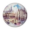 Milan Cathedral Magnet Round Historical Landmark Milan Italian Architecture Cathedral