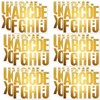 18 Sheets Capital Letter Stickers, 4 Inch Large Sticky Waterproof Alphabet Sticker Self Adhesive Letters Stickers Stick On Scrapbook Letters Vinyl Alphabet Decals for Outdoor Decoration (Gold)