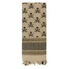 Rothco Skulls Shemagh Tactical Desert Keffiyeh Scarf, Tan