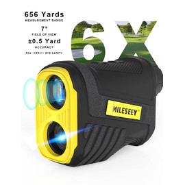 Laser Golf Rangefinder, Hunting Golf Rangefinder with USB Charging, Precise Flag Pole Locking, Golf Scanning, 6x Magnification for Golf, Hunting, Tournament, IP54 Waterproof