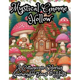 Mystical Gnome Hollow: A Cottagecore Coloring Journey for Teens & Adults: Intricate Mushroom Villages, Woodland Creatures & Secret Forest Scenes - Stress-Relieving Art for Ages 13 to 100