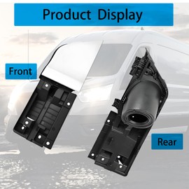 SPAUTO Transit Fuel Door/Gas Door Assembly with White Cover Compatible with 2015-2023 Ford Transit Vans150/250/350/350HD, Fuel Filler Door with Gas Tank Cover Replacement Accessories for Ford Transit