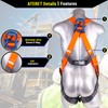 Palmer Safety Full Body Construction Harness 5pt Point Adjustment, Back
