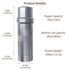 Luvan Professional Grade Pepper Grinder,External Adjustable Coarseness Manual Pepper Mill
